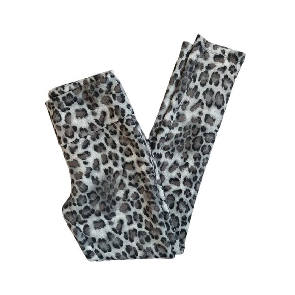 TRIBAL Pants Gray/Black Leopard Print Slim Straight Stretch Leggings Women's Sz - Picture 2 of 10